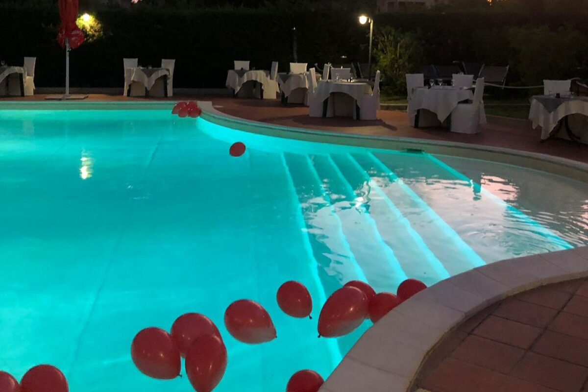 Hotel Duca della Corgna piscina notte Castiglione del Lago